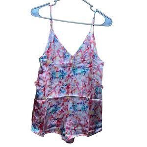 Naked Princess Le Marche Silk Romper Seychelles Print Size Petite